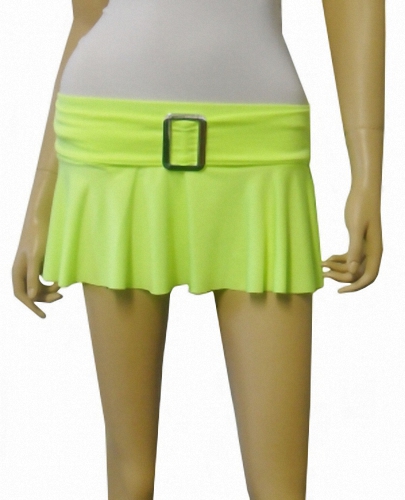 (image for) Crazy Chick Neon Yellow Buckle Ra Ra Skirt